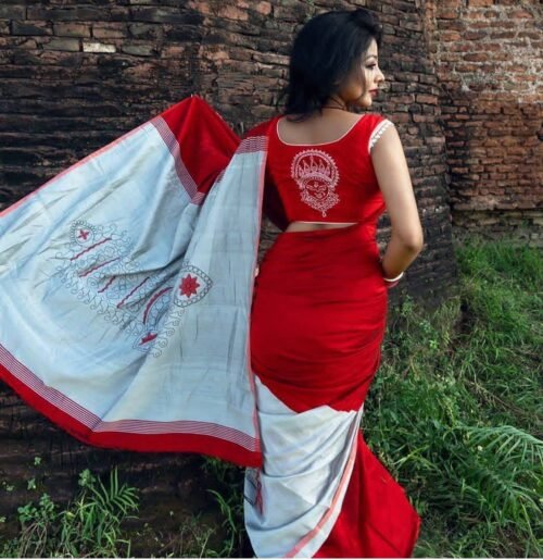 Linen saree