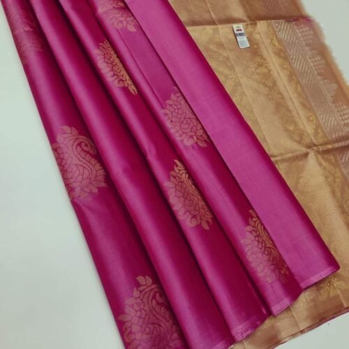 Soft lichi kanjivaram saree