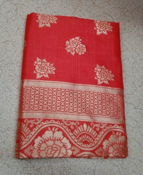 Soft lichi silk saree - Image 4