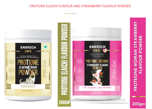 ENRICH ONE PROTIONE ELAICHI & STRAWBEERY FLAVOUR POWDER