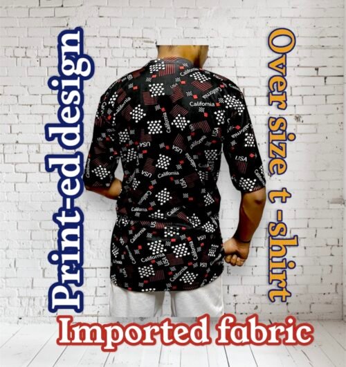 Premium imported printed Lycra oversize t shirt (c print) - Image 3