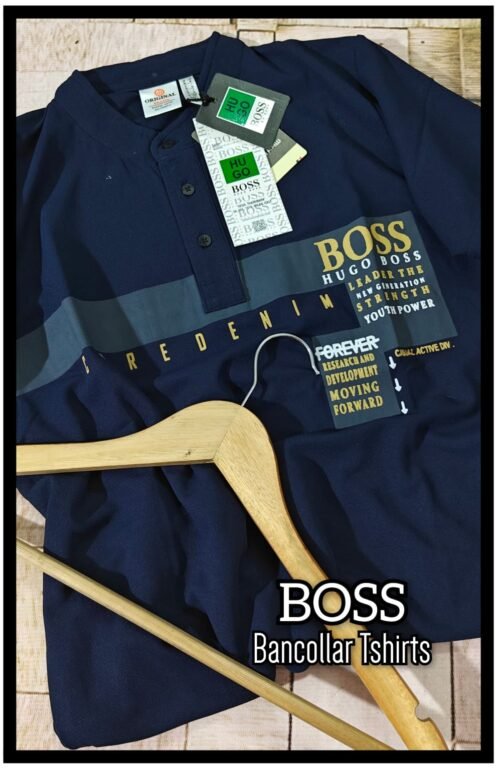 BOSS BAN COLLAR TSHIRTS PREMIUM SAP MATTY LYCRA FABRIC FULL MATT FINISH QUALITY - Image 3