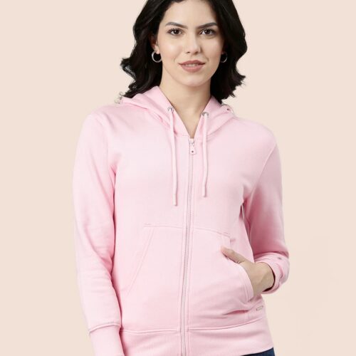 Women's red zipper hoodie