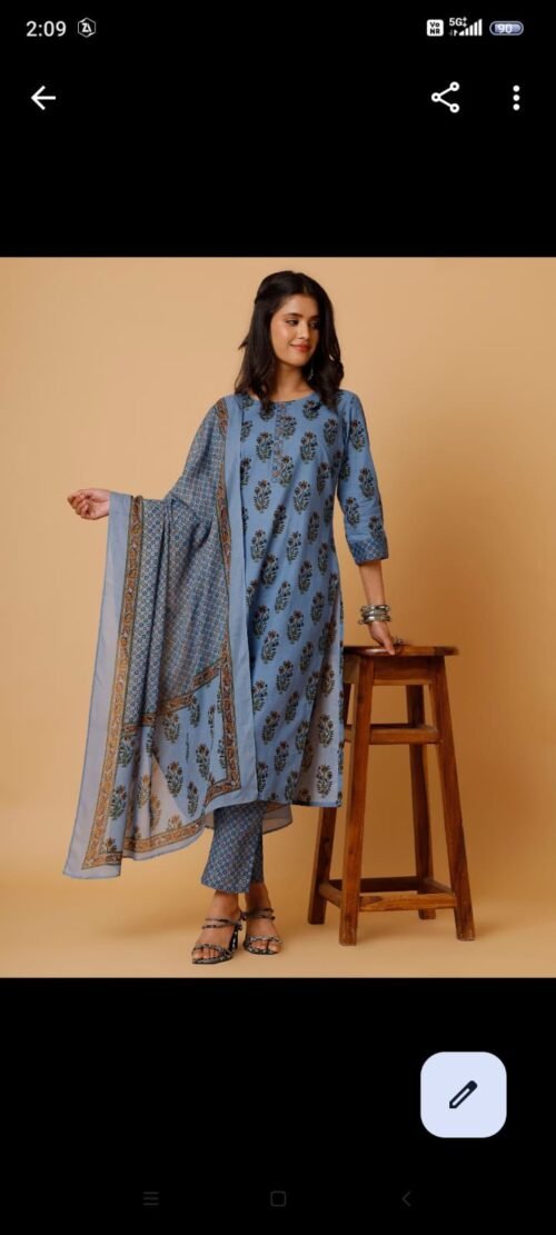 BRANDED. 3PIC SET KURTI. PANT. DUPATTA - Image 13