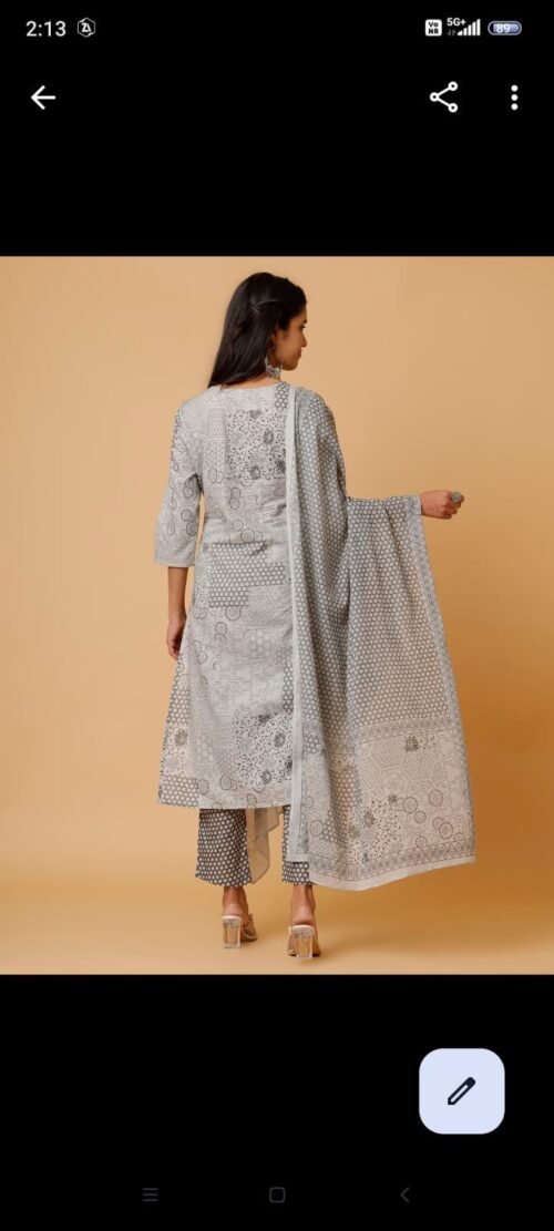 BRANDED. 3PIC SET KURTI. PANT. DUPATTA - Image 7