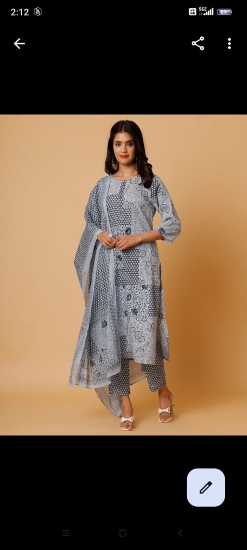 BRANDED. 3PIC SET KURTI. PANT. DUPATTA - Image 5