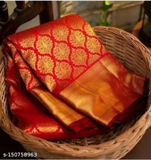 LICHI BANARASI SAREE COLLECTION FULL SIZE WITH BLOUSE - Image 22