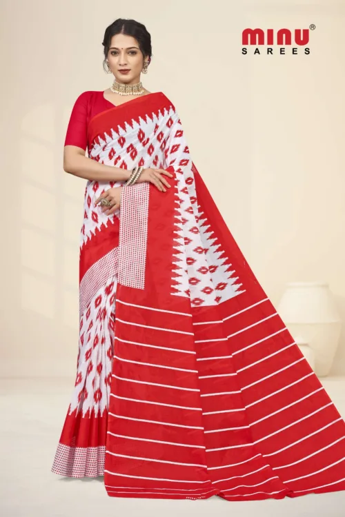 Cotton Printed Saree-Saptapar (10 pcs catalogue) - Image 4