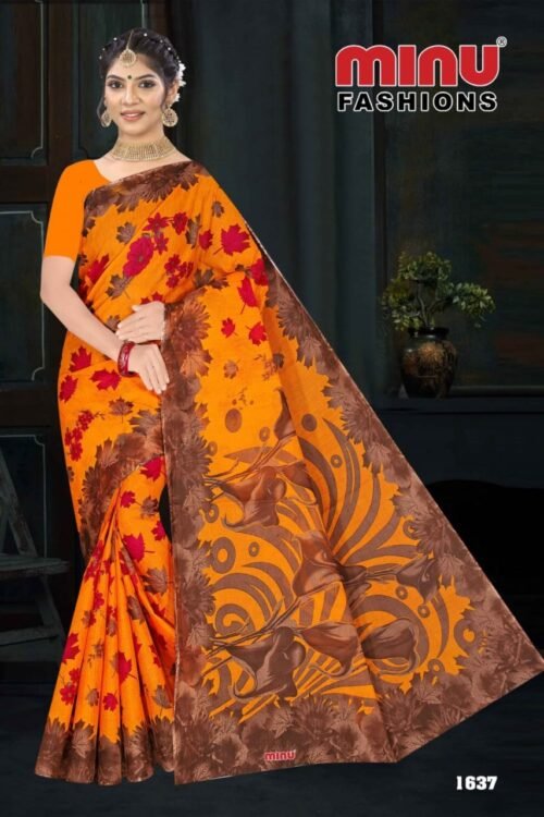 Minu cotton Malaika saree - Image 2