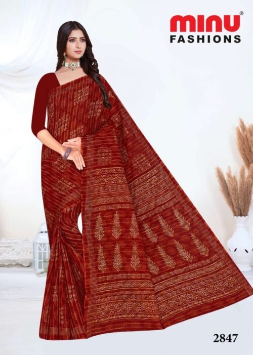 Minu cotton Pari Saree - Image 5