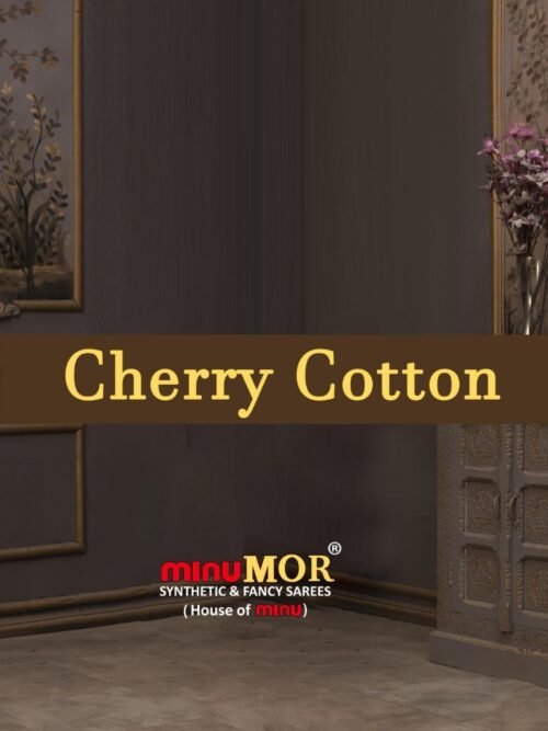 Minu Cherry Cotton Fancy Saree - Image 7