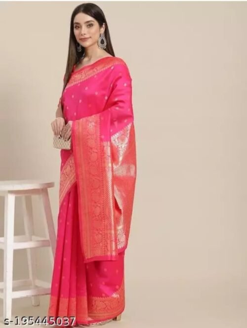 LICHI BANARASI SAREE COLLECTION FULL SIZE WITH BLOUSE - Image 23