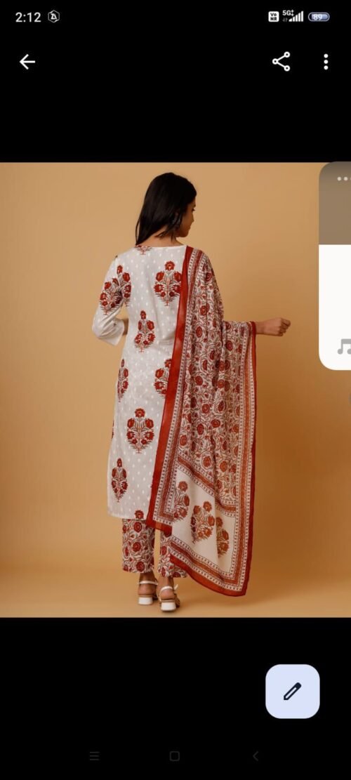 BRANDED. 3PIC SET KURTI. PANT. DUPATTA - Image 18