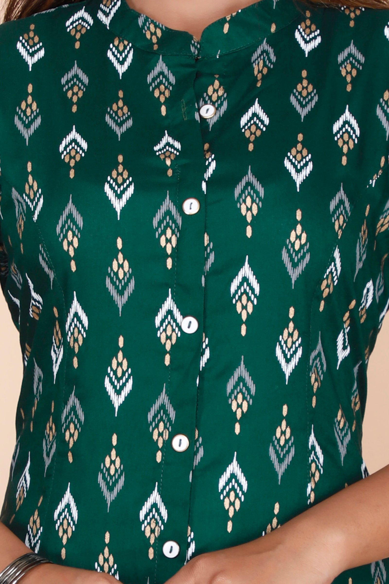 Rayon Princess Cut, Mandarin collar Kurti 5 Rayon Princess Cut, Mandarin collar Kurti - Image 5