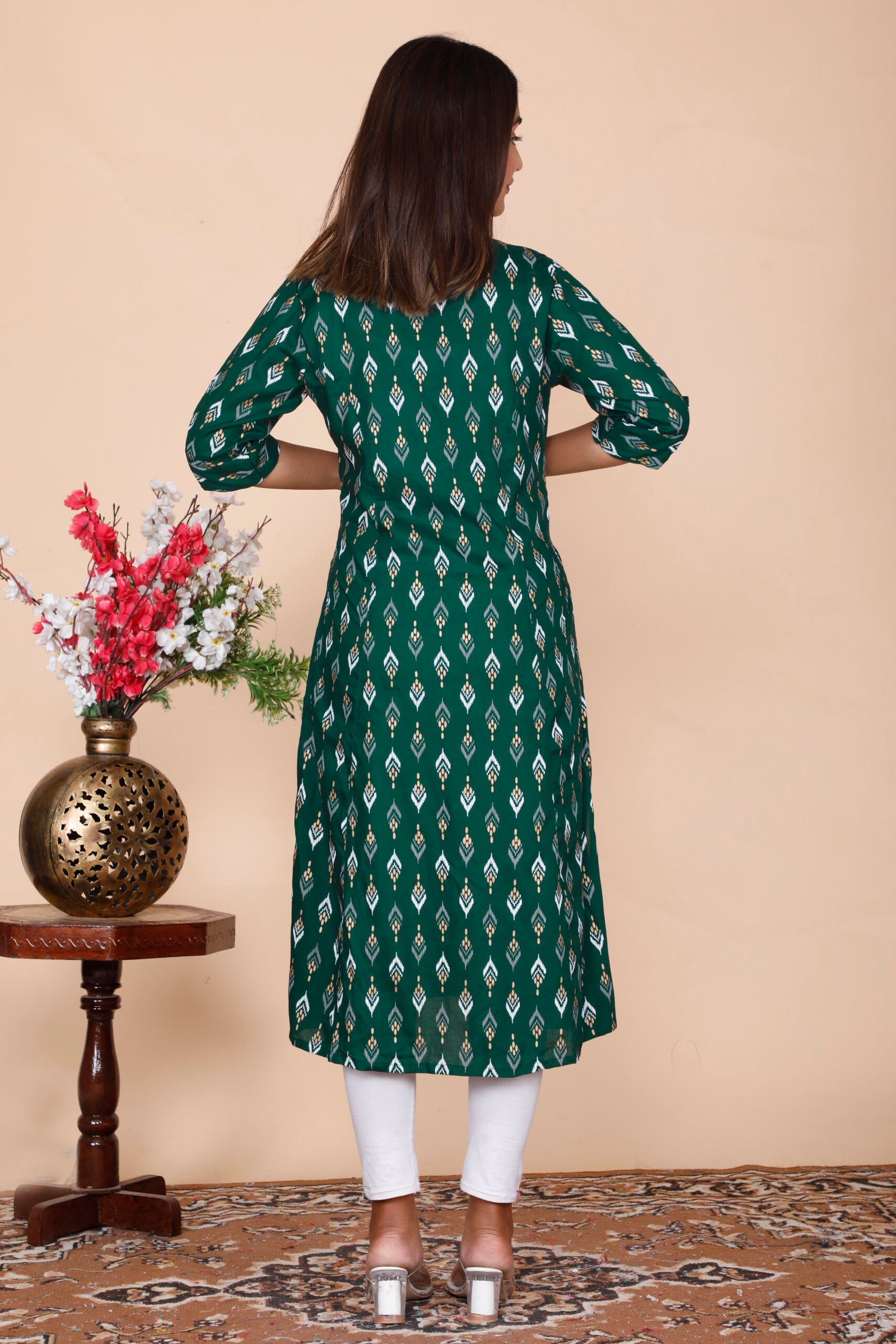 Rayon Princess Cut, Mandarin collar Kurti 6 Rayon Princess Cut, Mandarin collar Kurti - Image 6