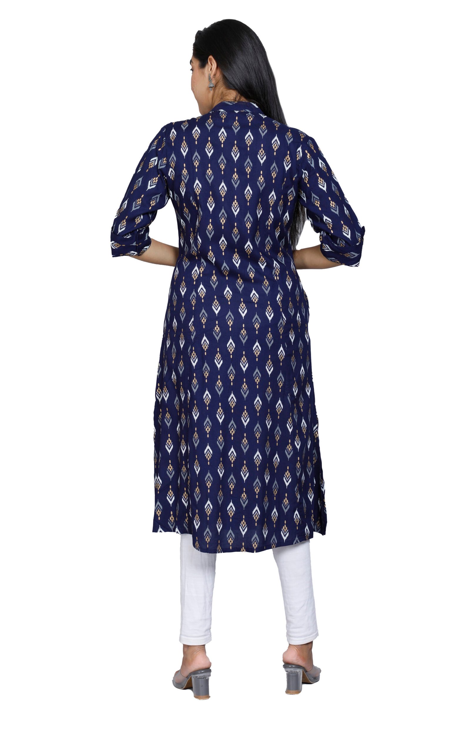 Rayon Princess Cut, Mandarin collar Kurti 6 Rayon Princess Cut, Mandarin collar Kurti - Image 6