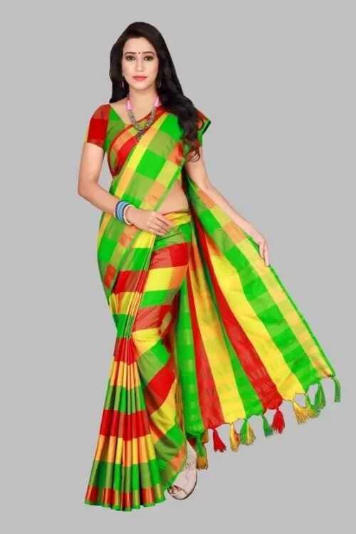 THE PRINTED SAREE COME WITH JHALAR - Image 6