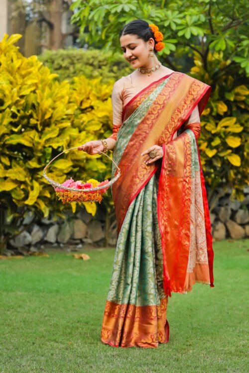 Saree Name: Morni BANARASI - Image 3