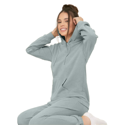 SIFYBRO COTTON FLEECED HOODIE JOGGER SET FOR WOMEN (GREY) - Image 4