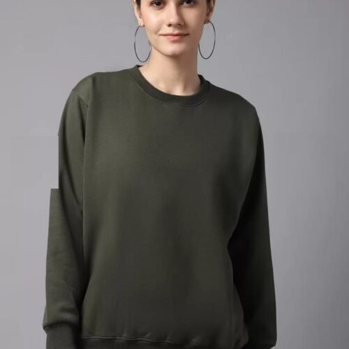 Ladies bottle green sweatshirt 1 | vastrmitr