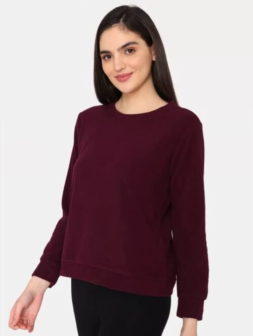 Ladies maroon sweatshirt 3 | vastrmitr