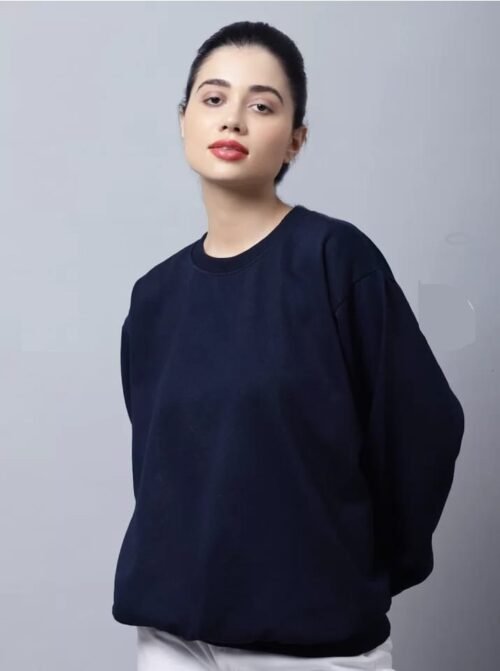 SIFYBRO COTTON FLEECED SWEATSHIRTS FOR WOMEN (NAVY BLUE) - Image 2