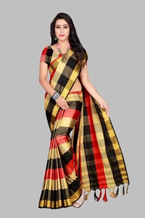 THE PRINTED SAREE COME WITH JHALAR - Image 7