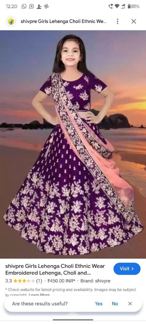 Girls Lehenga Choli Ethnic Wear Embroidered Lehenga, Choli and Dupatta Set - Image 5