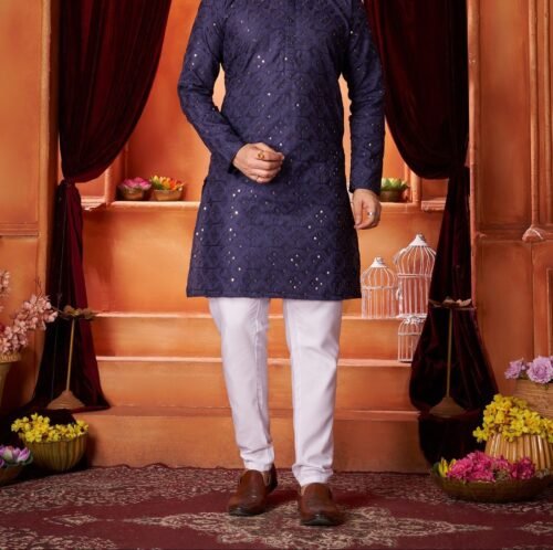 2PCS MARRIAGE SPECIAL MEN'S WEAR KURTA PENT COLLECTION - Image 6