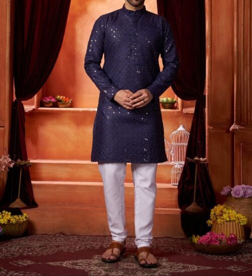 2PCS MARRIAGE SPECIAL MEN'S WEAR KURTA PENT COLLECTION - Image 3