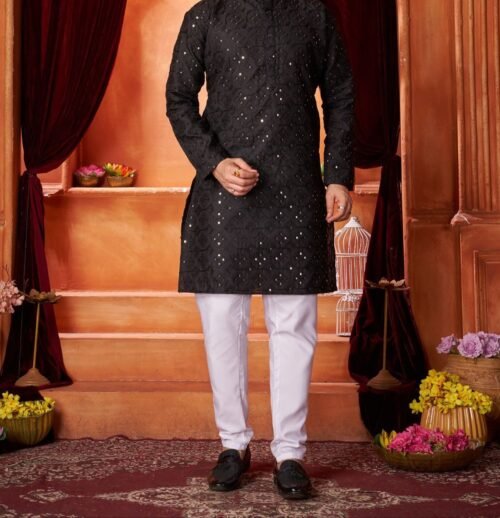 2PCS MARRIAGE SPECIAL MEN'S WEAR KURTA PENT COLLECTION - Image 7