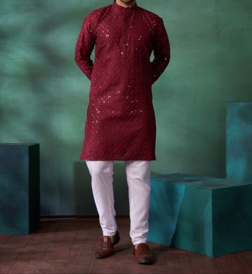 2PCS MARRIAGE SPECIAL MEN'S WEAR KURTA PENT COLLECTION - Image 8