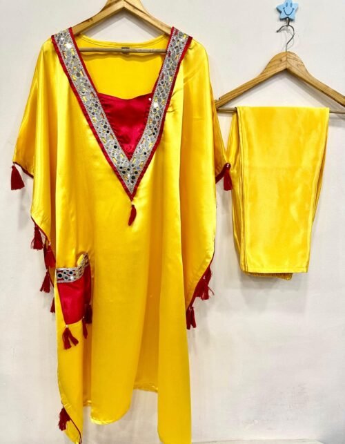 Real Mirror Work Kaftan - Image 6