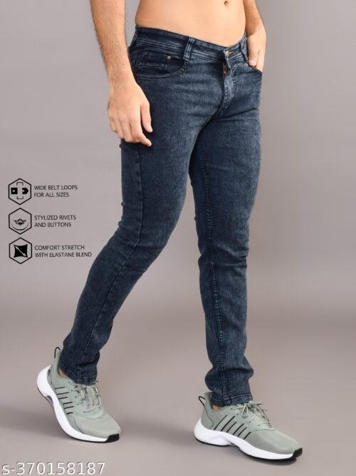 Mens Denim Cotton Lycra Jeans - Image 2