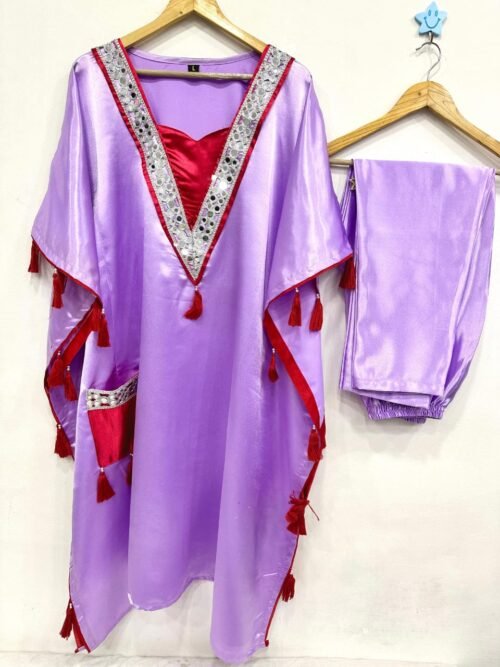 Real Mirror Work Kaftan - Image 3