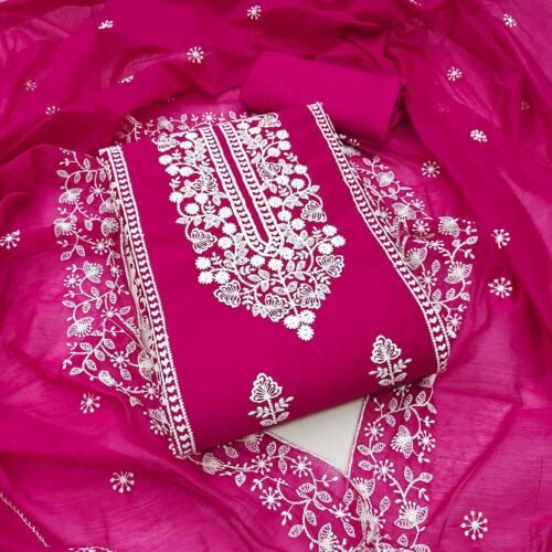 Chanderi Modal work Dress material - Image 5