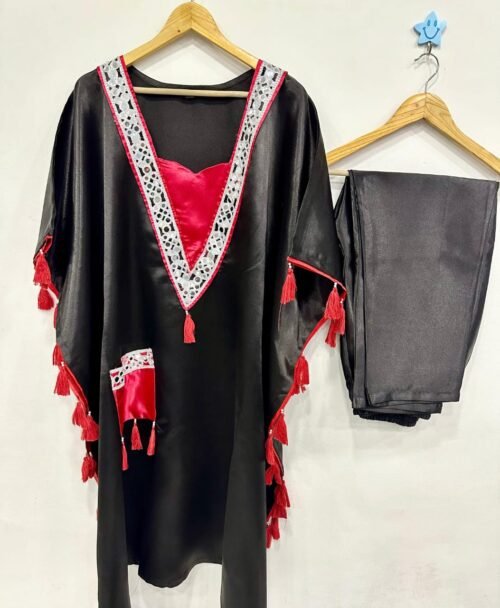 Real Mirror Work Kaftan - Image 9