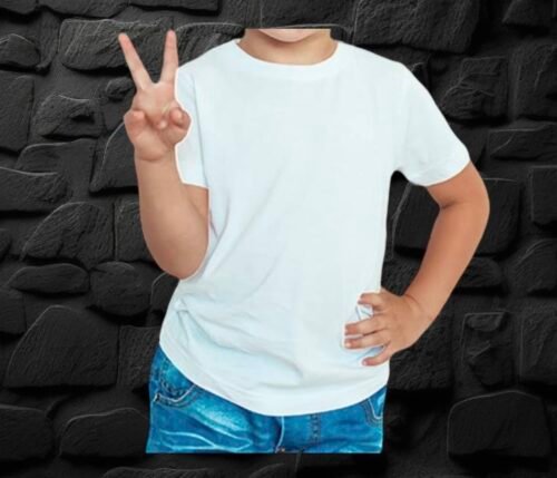 Kids Premium Lycra Round neck T shirt (Sublimation t shirt) - Image 2