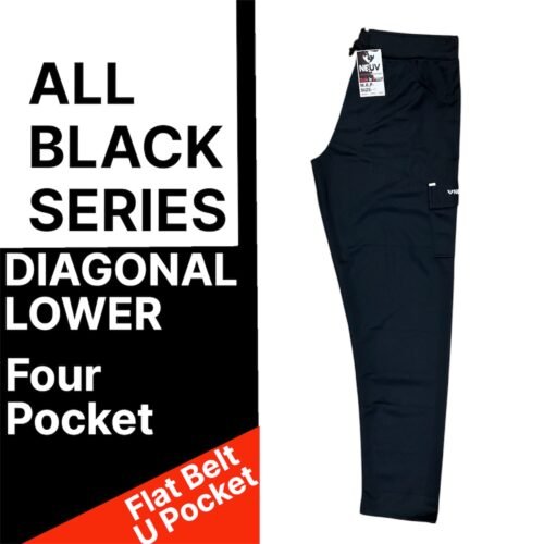 Premium Four Diagonal Pocket Lower Olny Black Series - Image 3