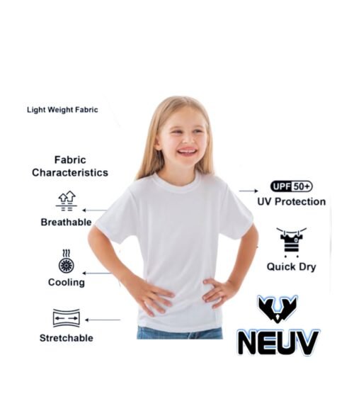 Kids Premium Lycra Round neck T shirt (Sublimation t shirt) - Image 4