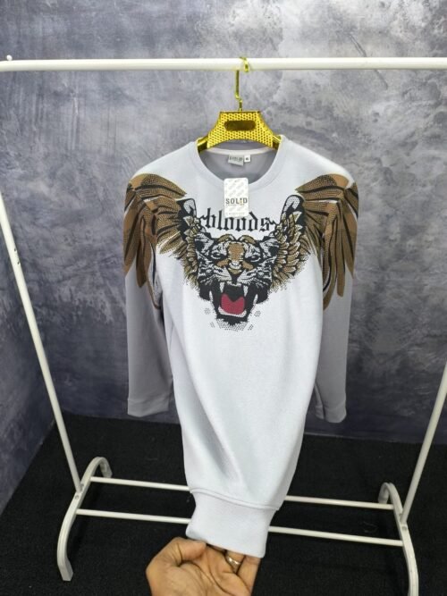 MEN's FULL SLEEVE T-SHIRT TIGER PRINT