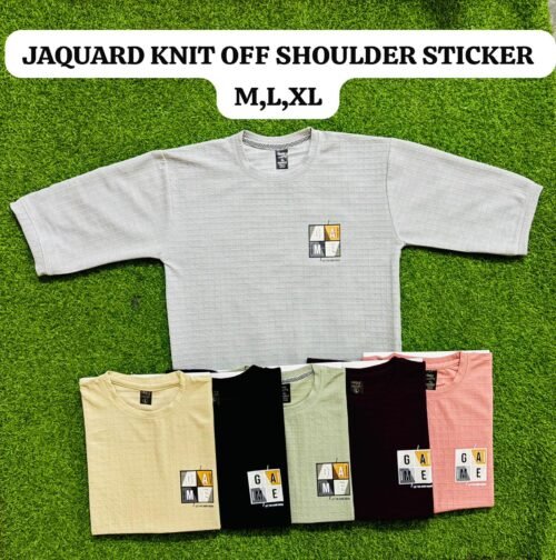 All new Jacuard lycra knit t-shirt Heavy fabrics