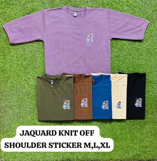 All new Jacuard lycra knit t-shirt Heavy fabrics