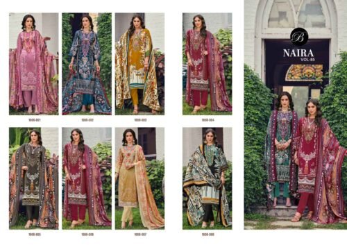 latest collections of Belliza Naira Vol-85 Cotton Dress Material Readymade Suit    - Image 5