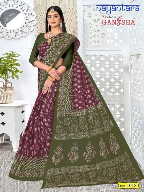 Ganesha Nayatara Cotton Saree - Image 4
