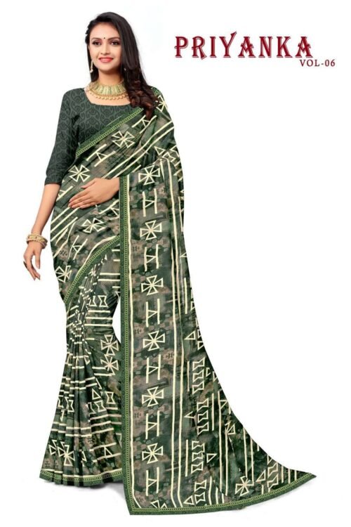 AMYA DAISY  PRINTED SAREES - Image 8