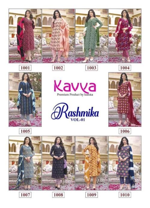 Kavya Rashmika Vol 1 Rayon Kurti Combo - Image 5