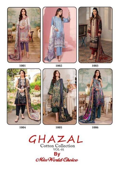 Miss World Ghazal Vol 01 Dress Material - Image 5