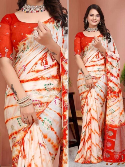 Sanvari  Pure Soft Russian  Latest saree designs in Mumbai