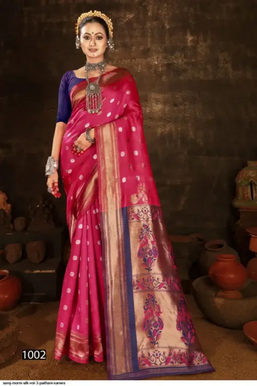 Saroj Morni Silk Soft Silk Saree - Image 5